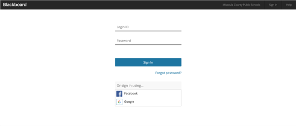 Screen Shot of Parent Portal Login Screen 